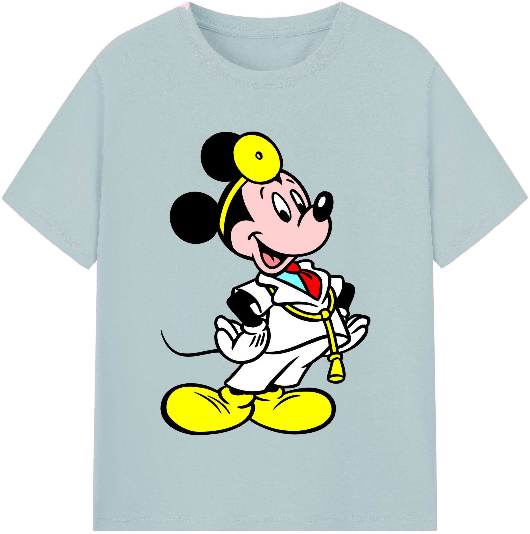 （画像用） ミッキーマウス Mickey Mouse 綿100％半袖Tシャツ（フロントプリント）